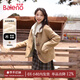 班尼路外套女裝開(kāi)衫長(cháng)袖女加絨保暖秋冬新款羊羔絨復古學(xué)院風(fēng)寬松上衣服 卡其#純色 【舒適保暖】 S