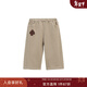 white wheat兒童2025春秋新款褲子純棉男女童潮流寬松厚休閑闊腿褲 棕色 90
