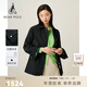 beanpole【新年禮物】【新品】  25秋冬女士輕薄收腰簡(jiǎn)約外套獵裝夾克風(fēng)衣 黑色 M 165/88A