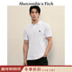 Abercrombie & Fitch【經(jīng)典POLO】小麋鹿圖案男裝25夏季美式通勤短袖T恤 白色 L (180/108A)