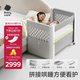babycare嬰兒床可折疊床0-3歲寶寶床便攜式拼接移動(dòng)多功能嬰兒床 萊斯維斯
