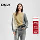 ONLY冬季慵懶設計感撞色圓領(lǐng)綁帶針織衫女|124413007 C07 乃坂綠色 S 160/80A