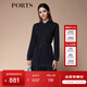 PORTS寶姿秋冬新品女裝縫制針織長(cháng)袖連衣裙SM9N014NCC148 黑色 M (6)