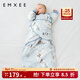 嫚熙（EMXEE）嬰兒睡袋新生兒童寶寶襁褓投降式睡袋防驚跳 多功能葫蘆睡袋 旅行地圖 73cm
