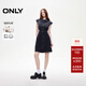 ONLY2025秋季新款純棉收腰無(wú)袖翻領(lǐng)短裙牛仔連衣裙女|125142031 J09深牛仔灰色 M