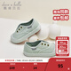 戴維貝拉（DAVE＆BELLA）兒童帆布鞋糖果色女童鞋子中大童休閑鞋春季新款童鞋幼兒板鞋 灰綠【現貨】 28碼
