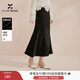 香影黑色絲絨魚(yú)尾半身裙女2026春季新款高腰垂感優(yōu)雅中長(cháng)款a字裙 黑色 M 160/64A/95-110斤
