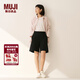MUJI女式 毛圈 中褲女士褲子短褲25年女裝運動(dòng)衛褲休閑褲BB2U1A5A 黑色 XL （165/74A）