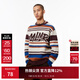 MLMR MY LIFE MY RULES新年膠囊系列條紋撞色個(gè)性時(shí)尚圓領(lǐng)針織衫情侶款M24125001 C02霧灰 S