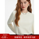 范思藍恩軟糯基礎百搭圓領(lǐng)套頭打底衫女冬2024新款長(cháng)袖上衣14718 米白色 M