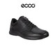 愛(ài)步（ECCO）休閑皮鞋男運動(dòng)鞋健步鞋 歐文511734 51052黑色 黑色 單層 42