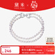 黛米 相守 淡水小米珠珍珠手鏈925銀雙層多層款手串新年禮物送證書(shū) 3-4mm雙層淡水珍珠/S925銀手鏈