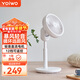 yoiwo囿一物【免安裝】電風(fēng)扇家用落地扇辦公室宿舍小空間上下左右搖頭免安裝空氣對流大風(fēng)量循環(huán)扇 本白