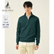 beanpole濱波 春季男士半拉鏈休閑法羅面料長(cháng)袖衛衣半拉鏈長(cháng)袖T恤 綠色 L 180/96A