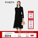 PORTS寶姿女裝秋季新款商務(wù)通勤裝飾紐扣優(yōu)雅連衣裙ALP9D 黑色 XS (2)