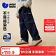 迷你巴拉（minibala）[軟牛仔]男童兒童褲子2025冬不易褪色工裝牛仔褲長(cháng)褲