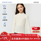 愛(ài)慕兒童小暖氣【輕暖】打底衫吸濕發(fā)熱上衣男女童小高領(lǐng) 椰奶白打底衫160