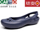 卡帝樂(lè )鱷魚(yú)（CARTELO）拖鞋2026輕便防滑夏季洞洞鞋女平底涼鞋護士鞋戶(hù)外包頭大碼果凍 深藍色 美琳蒂 36 適合36腳穿