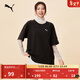 彪馬（PUMA）純棉寬松短袖T恤男女情侶款新款夏季運動(dòng)上衣 681291 黑色-01 S (170/92A)