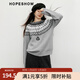 紅袖（hopeshow）復古風(fēng)費爾島毛針織衫2025冬季新款女裝撞色提花圓領(lǐng)氣質(zhì)百搭上衣 灰060 M