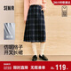 森馬（Semir）商場(chǎng)同款|半身裙女冬季格子仿呢易打理開(kāi)叉2025長(cháng)裙101725120003