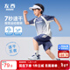 左西男童套裝速干運動(dòng)夏裝2025新款兒童短袖籃球服兩件套潮 藍色 140