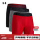 安德瑪（Under Armour）春夏Tech Boxerjock男子6英寸彈力運動(dòng)休閑內褲-3條裝1387414 紅色600 XL