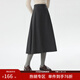 范思藍恩高腰A字半身裙女加厚中長(cháng)2024秋冬新款氣質(zhì)通勤14642 深灰色 XL