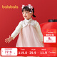 巴拉巴拉（BALABALA）女童國風(fēng)連衣裙秋裝兒童裙子小童A字裙潮拜年服 海棠花色-00366 90 cm