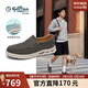 金利來(lái)（Goldlion）男鞋爆米花科技高彈減震磨砂皮鞋G539430312SRA深灰40碼