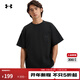 安德瑪（Under Armour）春夏Pocket男女情侶口袋運動(dòng)休閑短袖T恤1389372 黑色001 L