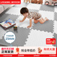 朗格加厚拼接泡沫地墊嬰兒童家用爬爬墊寶寶爬行墊榻榻米海綿地鋪墊子 銀灰+白色-送邊條 0甲醛 60*60*2.5cm特厚【6片/無(wú)甲醛】