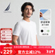 諾帝卡（NAUTICA）男裝25春夏新款滌彈雙面布速干圓領(lǐng)短袖T恤男TE5102 白色1BW M