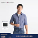Tommy Hilfiger【重磅牛津紡】秋冬男女純棉休閑度假風(fēng)格紋長(cháng)袖襯衫外套 寶藍格紋0MV S （推薦：120-135斤）