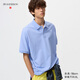 優(yōu)衣庫合作款/男裝女裝快干POLO衫/短袖T恤482304 63 天藍色 L