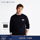 Tommy Hilfiger秋冬男裝純棉潮流美式休閑磨毛徽章刺繡圓領(lǐng)運動(dòng)套頭衫衛衣 藏青色DW5 L （推薦：150-165斤）
