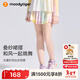 moodytiger【仙女家族】女童短裙速干涼感夏季兒童半身裙高腰輕薄透氣運動(dòng)裙 幻彩鳴粉 150 cm