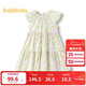 巴拉巴拉童裝女童裙子2024夏裝中大童連衣裙純棉甜美飛飛袖潮208224111071
