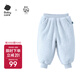 babycare兒童舒棉絨秋冬保暖家居服寶寶褲子  考拉藍 90