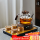 憶壺茶（YIHUTEA）玻璃煮茶壺2025新款電陶爐套裝家用多功能燒水養生壺大容量茶具 【煮茶7件套】透明壺+數顯木紋爐+4杯+茶盤(pán)