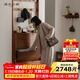 溪木工坊新中式實(shí)木鞋柜玄關(guān)鞋柜榆木簡(jiǎn)約門(mén)口入戶(hù)柜掛衣小戶(hù)型客廳儲物柜 衣履鞋柜0.65米超薄款+上架