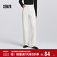 森馬（Semir）森柔|牛仔褲女春季做舊淺色長(cháng)褲女生顯瘦時(shí)尚直筒褲103125124013A