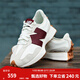 NEW BALANCE 【新年騏驥紅】NB327官方休閑鞋女秋冬舒適百搭增高低幫運動(dòng)鞋 灰色/米白/酒紅 WS327KA 37 (腳長(cháng)23.5cm)