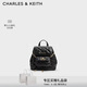 CHARLES&KEITH經(jīng)典菱格大容量雙肩包背包學(xué)生書(shū)包包女包情人節禮物CK2-60151400