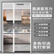 亞克力透明水晶板折疊推拉移門隱形廚房衛(wèi)生間廁所浴室隔斷免打孔 咖啡色框