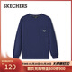 斯凱奇（Skechers）新年禮物2025春冬季男女同款圓領(lǐng)時(shí)尚潮流百搭運動(dòng)打底衫L325U033