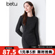 百圖betu女裝冬季新款連衣裙收腰顯瘦流蘇毛邊裙子女2410T94 深灰 M