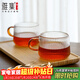 雅集錘紋茶杯棱影品茶杯耐熱透明主人小茶杯小資杯品茶杯功夫茶具配件