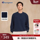 Champion冠軍加絨衛衣男25冬季新款刺繡草寫(xiě)休閑美式復古風(fēng) 藏青色 L