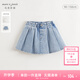 MARC&JANIE馬克珍妮女童甜酷百搭牛仔短裙 兒童百褶裙2025年春裝250203
